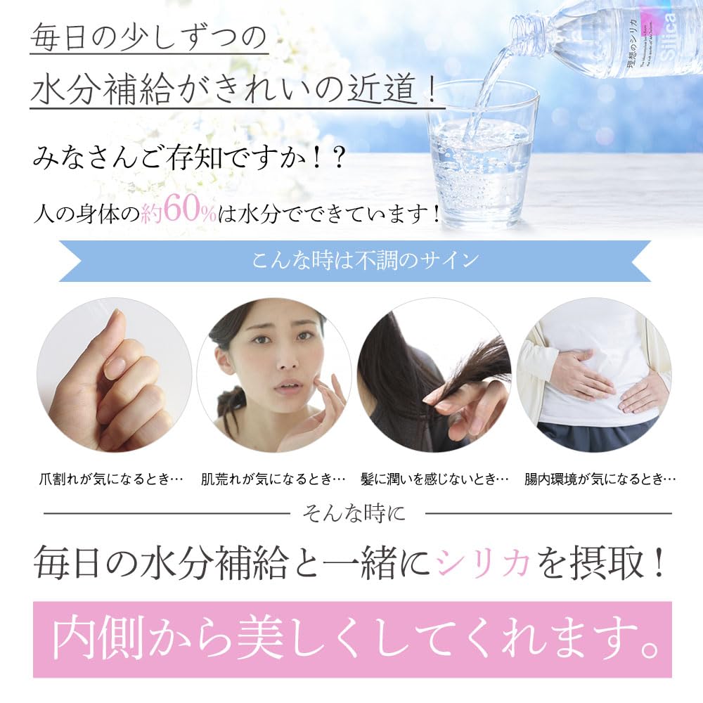 Amazon.co.jp: シリカ水 500ml 24本 高濃度シリカ水 理想のシリカ