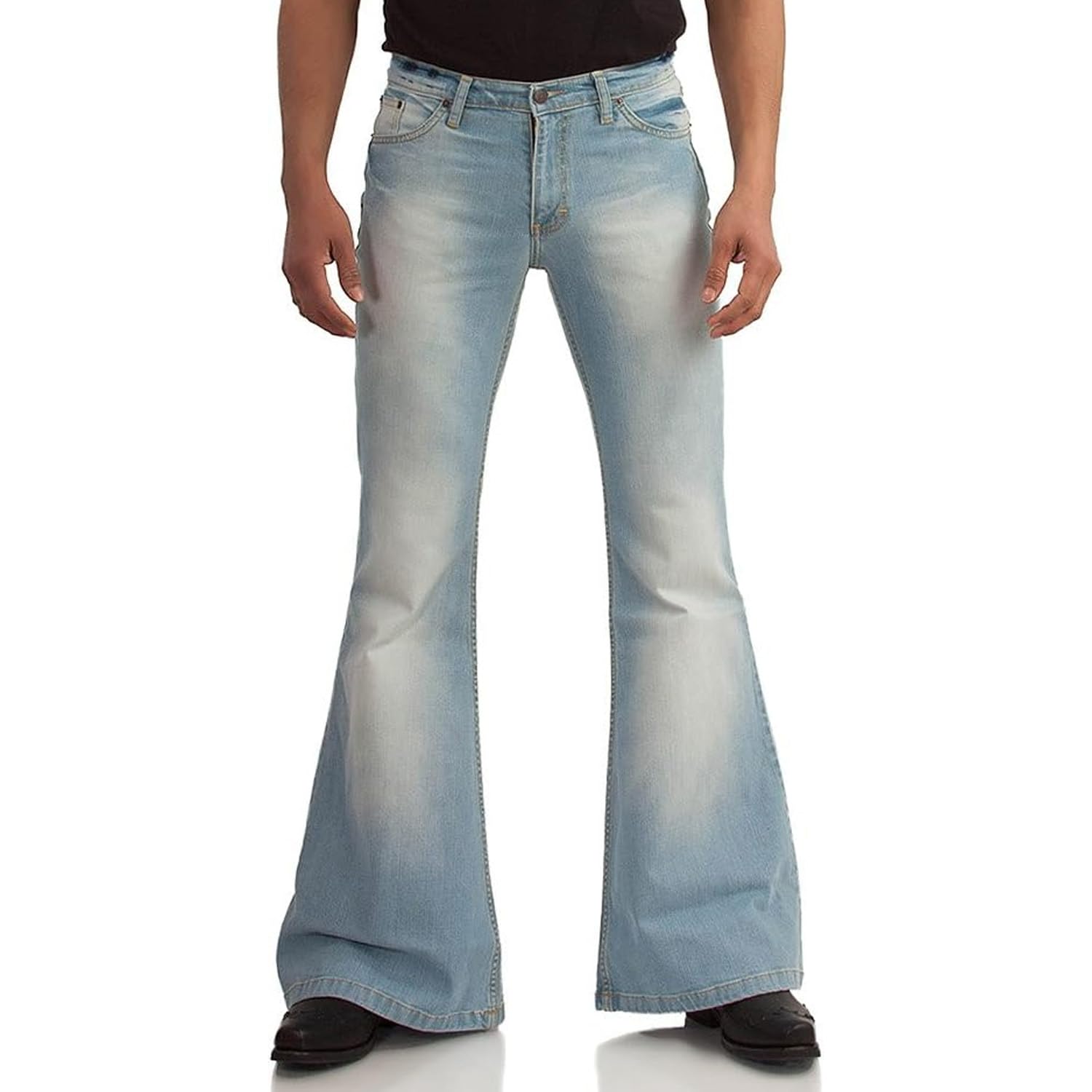 EVEDESIGN Herren Modisches 70s Bell Bottom Pants