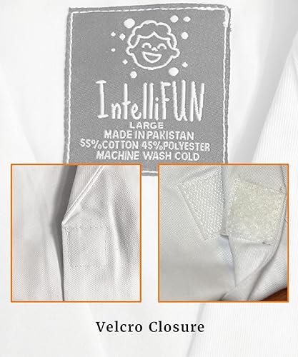 Miniatura 4 de IntelliFun Abrigo de laboratorio para niños, ciencia, médico, laboratorio, diversión de 2 a 10 años