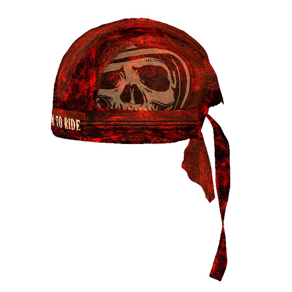 Motohog Helmet Skull Caps for Men Hair Inner Helmet Cover Caps for Bikers Sweat Cooling Skull Cap Headwrap, Bandana, Durag, Patka, Head Wear for Cycling & Running - Free Size 2