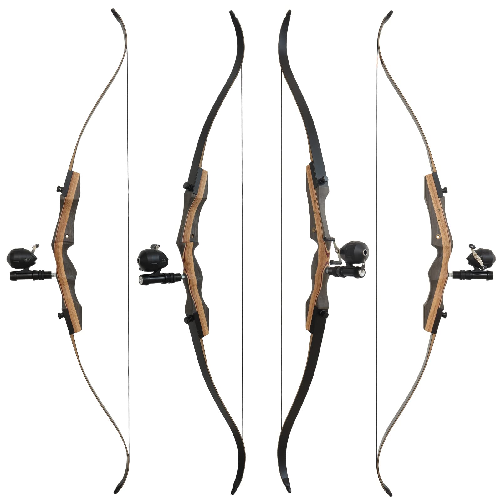 62 Zoll Profi Jagd Angeln Recurve Bogen Set 20-50lbs Rechte Hand Takedown Bogenfischen Bogen Mit Angelrolle Für Erwachsene Sportbogen