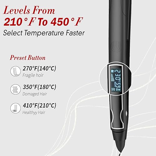 Miniatura 2 de Peine eléctrico para alisar el cabello, peine alisador eléctrico, planchas planas pequeñas para cabello corto, mini alisador de cabello de