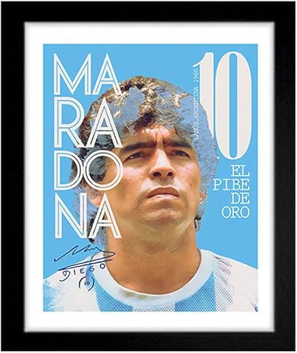 Amazon Co Jp マラドーナアバターイラスト リビングルームの寝室とカフェ アルゼンチンディエゴアルマンドマラドーナシンプルな写真無垢材の装飾的な絵画フレーム 6 Inch ホーム キッチン