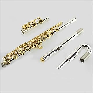 Elbow 16-hole Open-hole Flute In C Key With Silver Body And Gold-plated Keys flute instrument