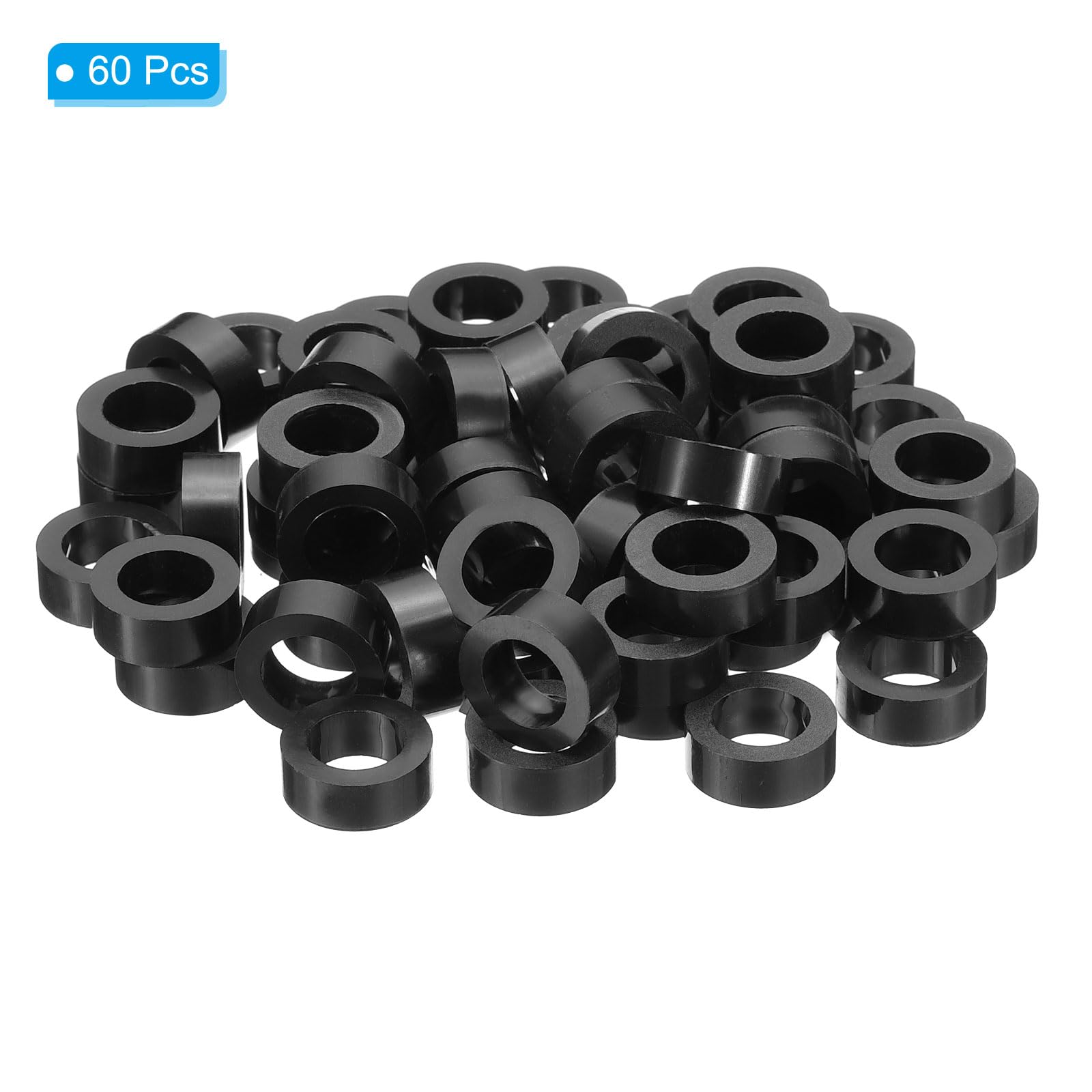 PATIKIL M10 Round Electrical Outlet ABS Spacers Washer, 60 Pcs 10.2mm ID, 16mm OD - Image 3
