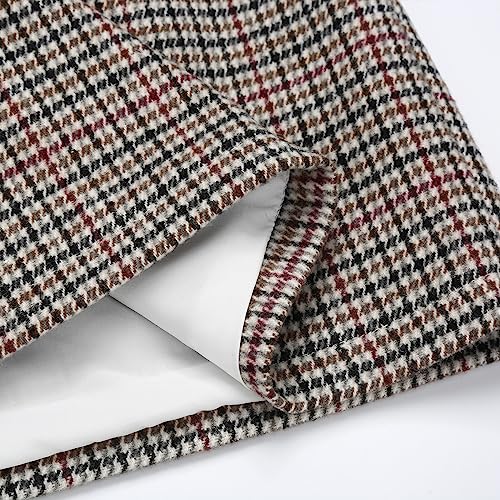 Image of IDEALSANXUN Womens High Waist Plaid Skirt Bodycon Pencil Wool Mini Skirts