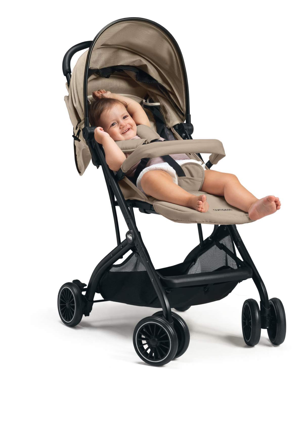CAM Sportwagen & Buggy COMPASS Sitzbuggy leicht kompakt klappbar | Reisebuggy hochwertige Materialien - made in Italy (Dunkelblau)