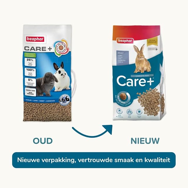 Foto 2 de 6 de Beaphar - Care+ Pienso Super Premium - Comida para Conejos - 5kg - Todo en Uno - Alto en Fibra y Protéina