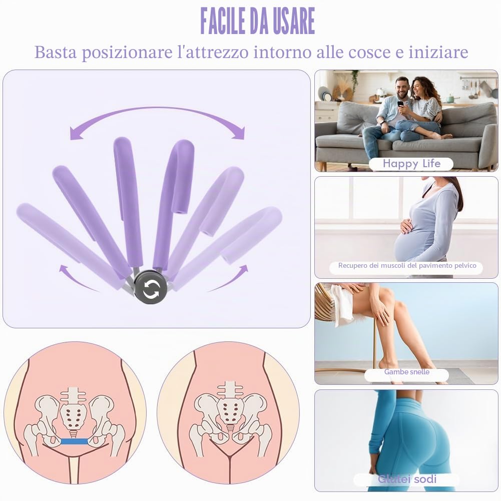 Flintronic Attrezzo Interno Coscia, Attrezzo Ginnico per Cosce e Braccia, Hip Trainer, Allenatore per Cosce, Attrezzi Esercizi Pavimento Pelvico Muscoli per Palestra in Casa Yoga Pilates