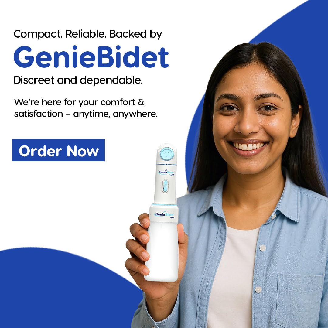 GenieBidet Aggiornato 2025 Bidet Portatile Ricaricabile - Spruzzatore portatile per bidet WC Pulizia in movimento - Spruzzatore elettrico per donne e uomini. Pulizia dell'igiene personale/cura