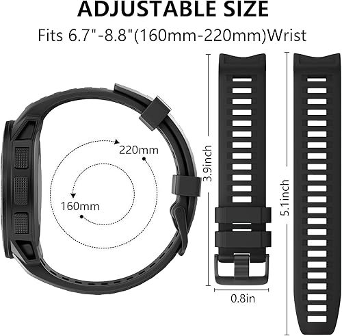 Miniatura 6 de Compatible con Garmin Instinct Band, correa de repuesto de silicona suave para Garmin Instinct 2SolarTactical