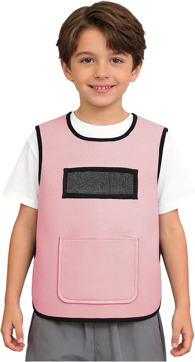 FEESHOW Special Needs Adaptive Clothing for Kids Compression Vest Sleeveless Autistic Safety Vest Pressure Comfort Tops