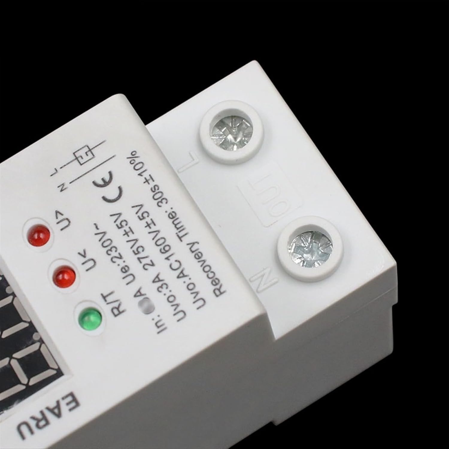 32A 40A 50A 63A 220V auto Reconnect Over Voltage Under Protection Protective Device Relay with Voltmeter Monitor(40A)