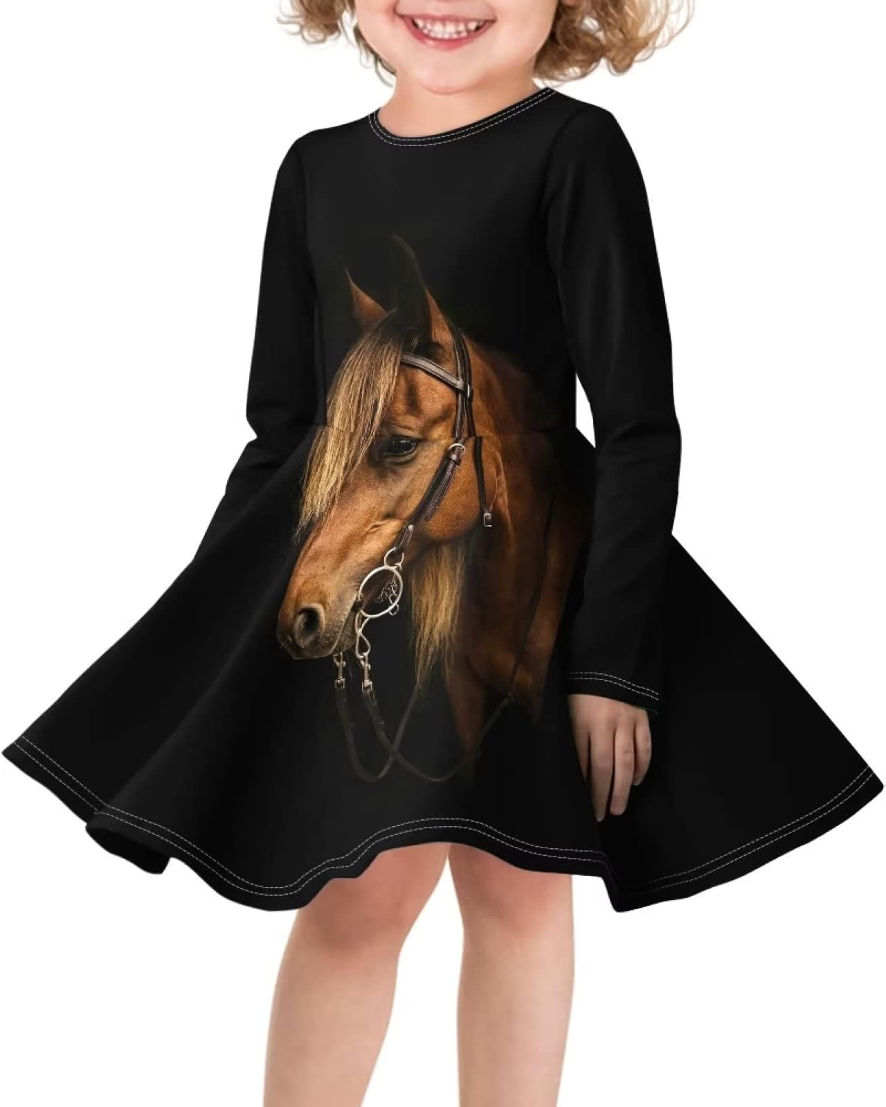 Long Sleeve Dress for Girls Toddler School Party Dresses