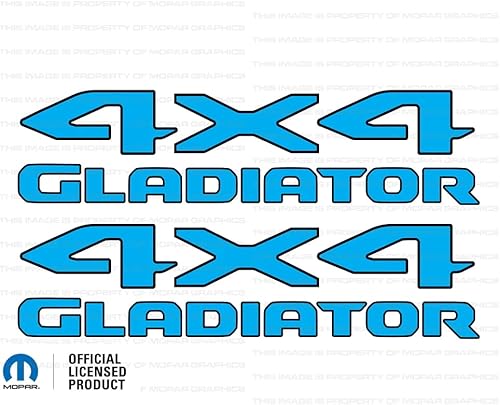 Miniatura 10 de Decal Mods Adhesivos gráficos de cabecera de gladiador 4x4 para Jeep WranglerGladiator JLJT (2019-2024), blanco con contorno negro FWBO (juego de 2)