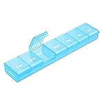 AUVON Weekly Pill Organizer with Effortless Opening Design, Arthritis Friendly Pill Box, BPA-Free Pill Organizer 7 Day, Cute & Portable Pill Case for Vitamins, Supplements and Medications