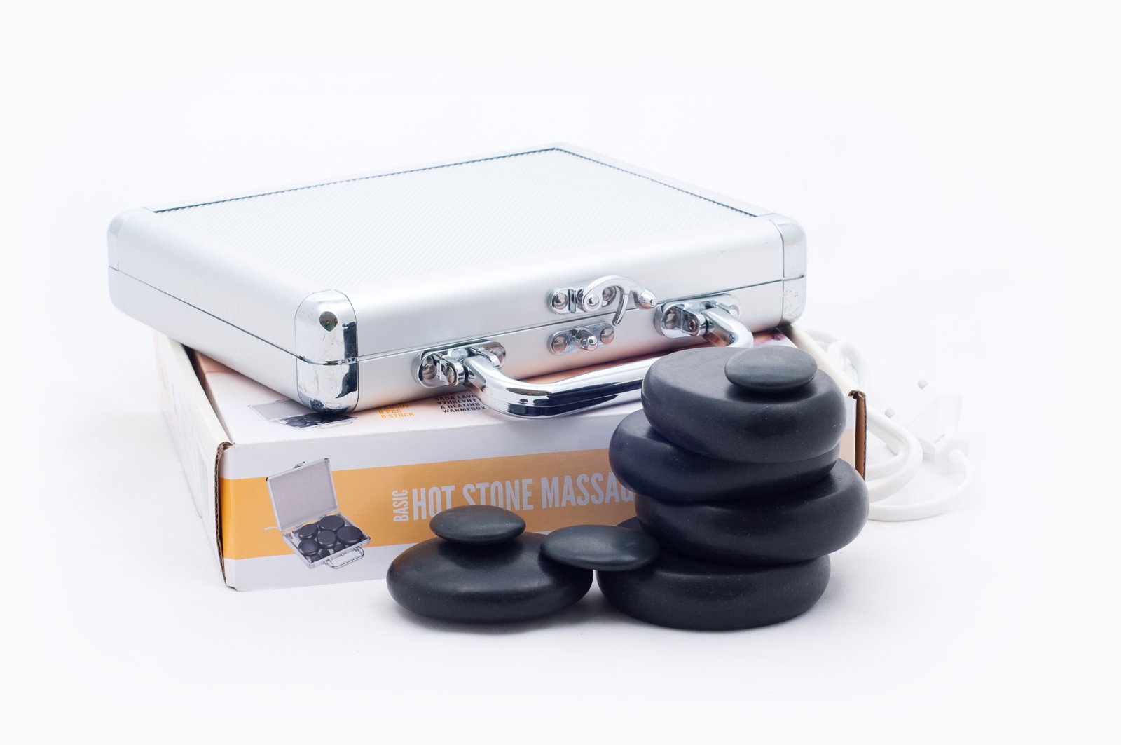 Pierre Chaude Volcanique Pour Massage Spa - 3x6x0,7 Cm - Noire - Neuf - Accessoire Bien-être