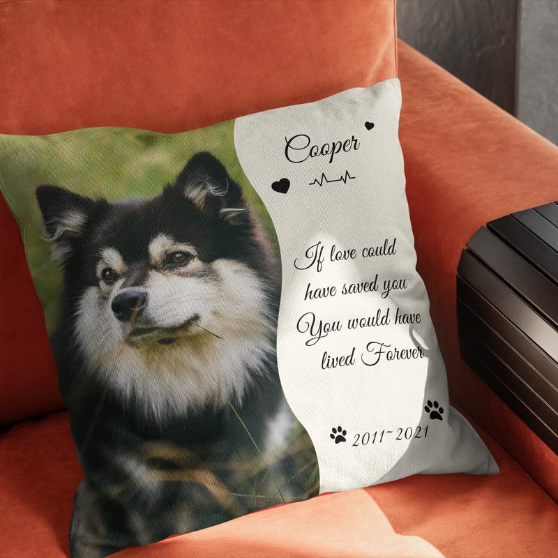 Cuscino Personalizzato Per Cani - Foto E Nome Ricamato - Ricordo Speciale