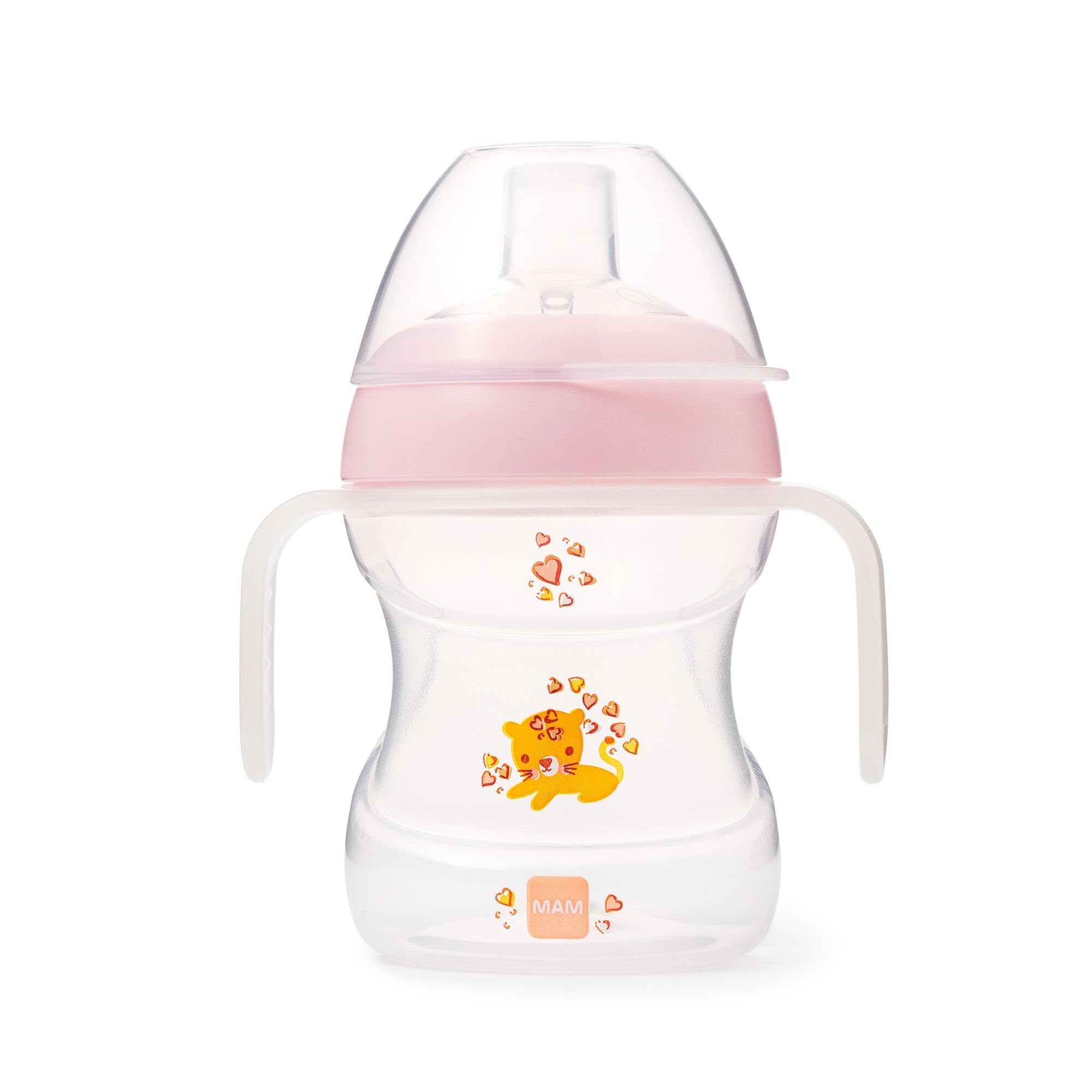 MAM Learn to Drink Sippy Cup, 1x 190ml, 6+ Months, Pink
