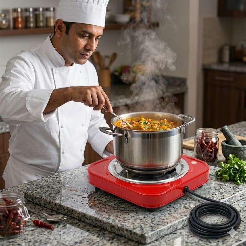 Drumstone (𝟏𝟕 𝐲𝐞𝐚𝐫𝐬 𝐰𝐚𝐫𝐫𝐚𝐧𝐭𝐲) Mini Electric Coil Cooktop Portable Single Burner Stove for Small Kitchen Travel Office Use– 𝐆𝐢𝐟𝐭 𝐟𝐨𝐫 𝐀𝐥𝐥 𝐎𝐜𝐜𝐚𝐬𝐢𝐨𝐧𝐬-image-1