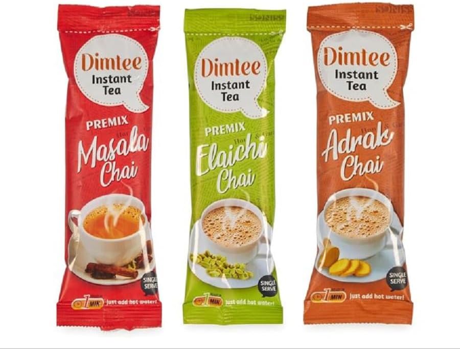 Chaizup Dimtee 1 Min Instant Assorted Tea Pack - 30 Sachets | Masala, Elachi & Adrak Flavours | 30 Servings | 375g (3 Packs, 10 Flavours Each)