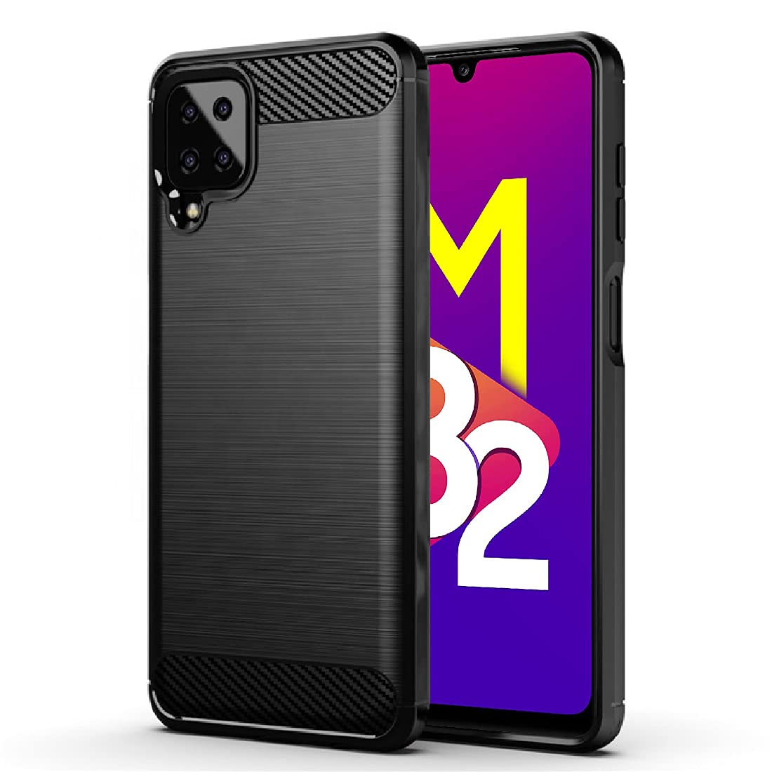 Amazon Brand - Solimo Back Cover for Samsung Galaxy M32 (Silicone | Black) (B097QZV4QQ) Amazon Price History, Amazon Price Tracker