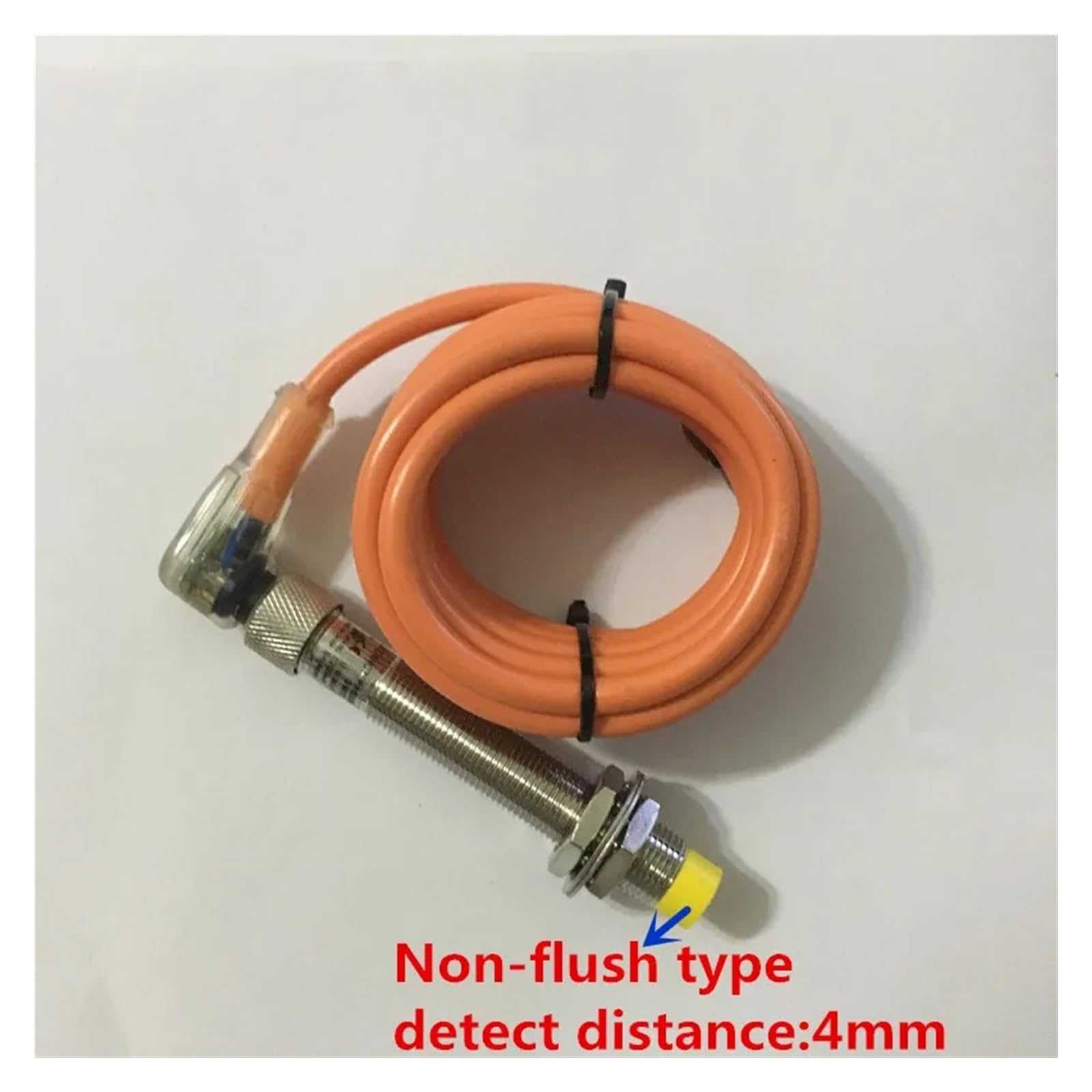 Czujnik zbliżeniowy M12 PNP NO+NC, przełącznik zbliżeniowy DC, 4-żyłowy kabel 5 m, wtyczka kątowa z wyświetlaczem LED (bez spłukiwania 4 mm, PNP NC)