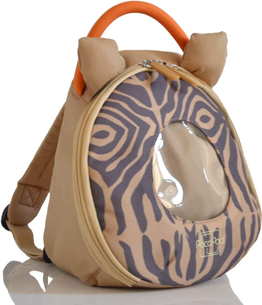 Toddler Pod Flame Giraffe Pod - Backpack Straps and Safety Rein (Grey)