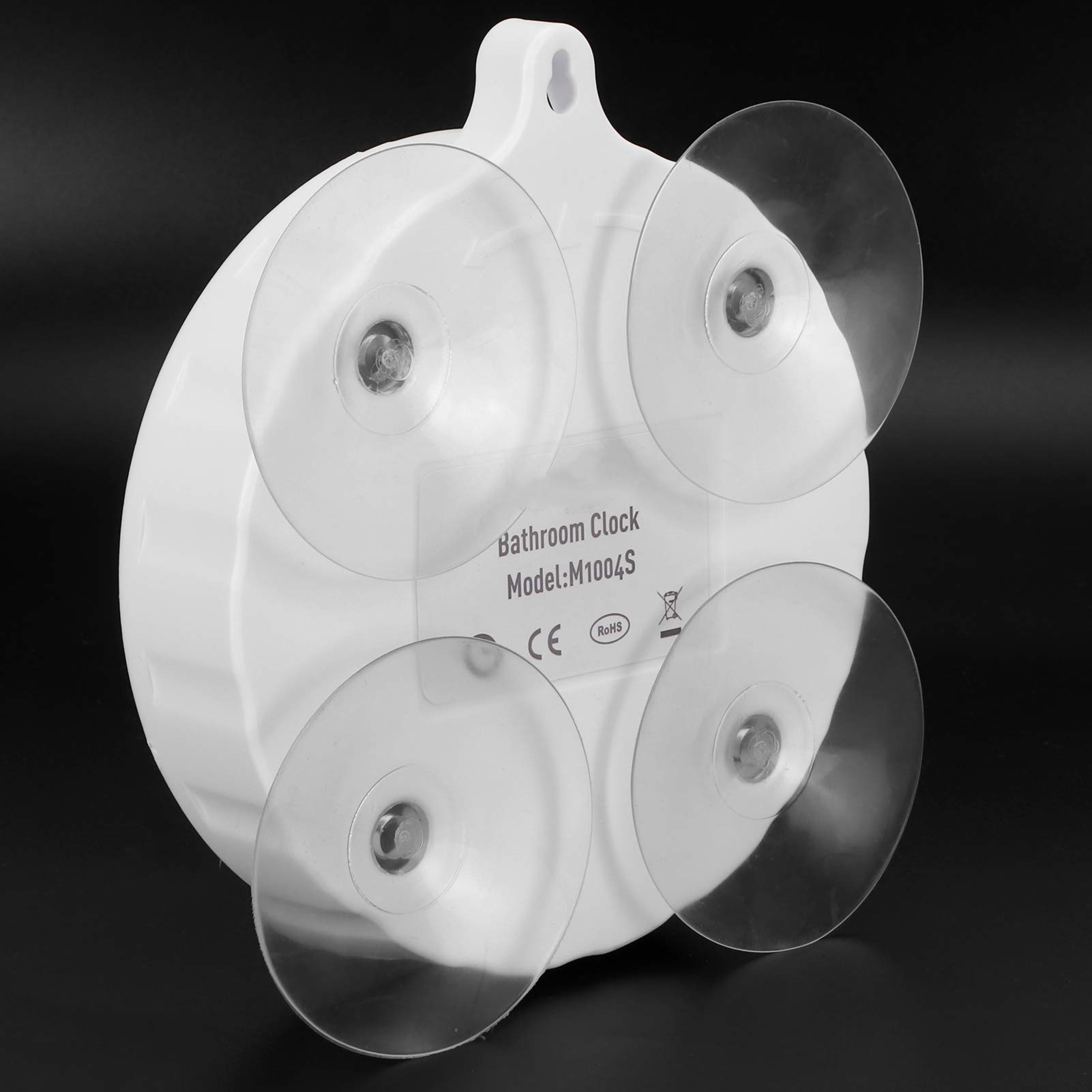 Orologio Digitale Da Bagno Con Sensore Temperatura – Ventose Per Specchio, Argento, Batteria AA