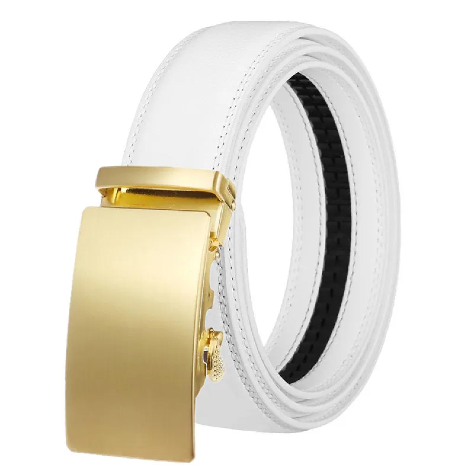 Cinture Cinture per Uomo Color Oro in Metallo con Fibbia Automatica alla Moda Maschile