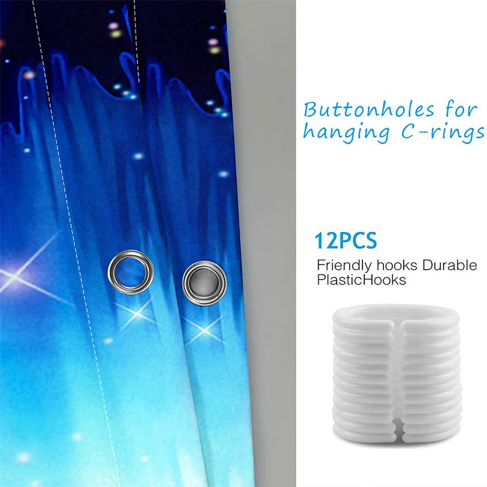 3D Delfin Duschvorhang Aus Polyester – Wasserdicht, Inkl. 12 Haken