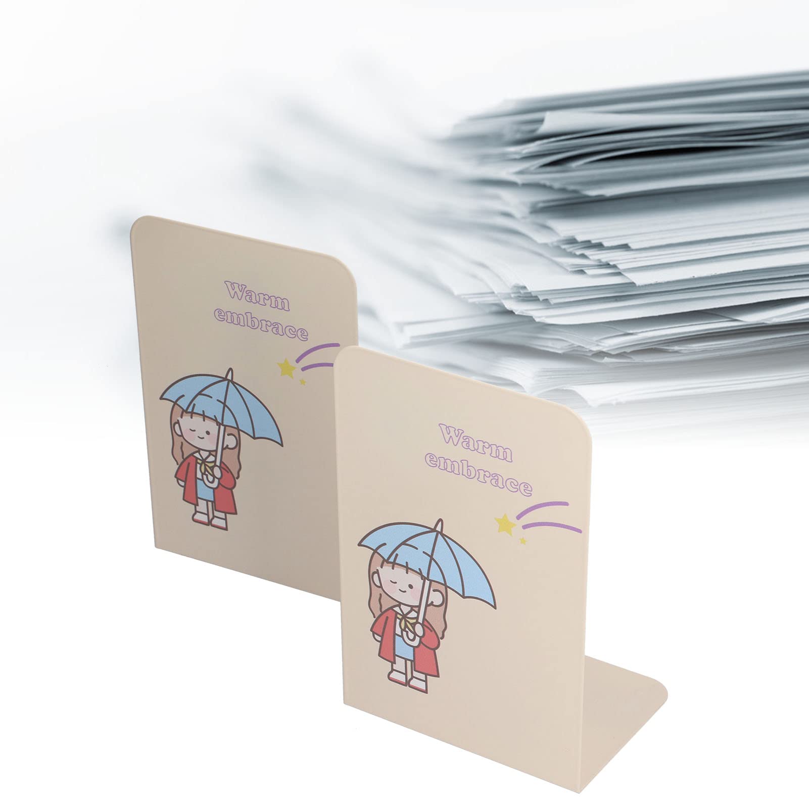 Butoir De Livre En Métal Design - Support Antidérapant Pour Livres Lourds - Déco Bureau Ou Bibliothèque - Lot De 2 - 10