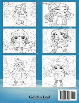 Little Miss Winter: Cute Winter Coloring Book for Kids and Teens with Adorable Girls, Cozy Outfits, Snowy Scenes, and Holiday Fun
