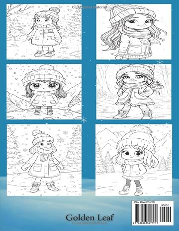 Little Miss Winter: Cute Winter Coloring Book for Kids and Teens with Adorable Girls, Cozy Outfits, Snowy Scenes, and Holiday Fun