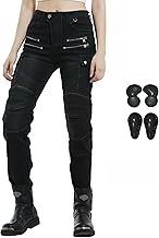 RENHE Women's Riding Pants, Winter Motorcycle Pants, Cold Protection, Biker Pants with Plush Fabric Lining, Straight Fit, Motorcycle Pants for Women