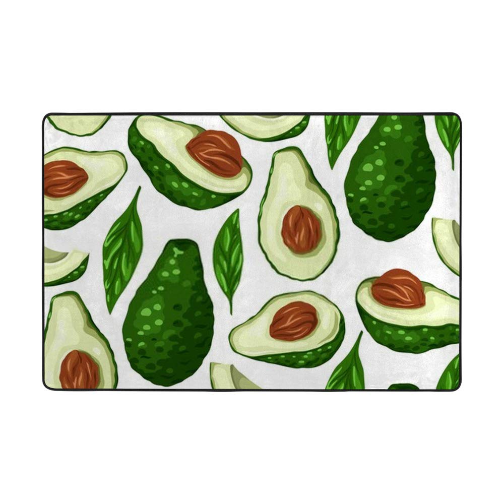 Tapis pour salon velours corail Ruchen 160x122 cm tapis maison motif avocat