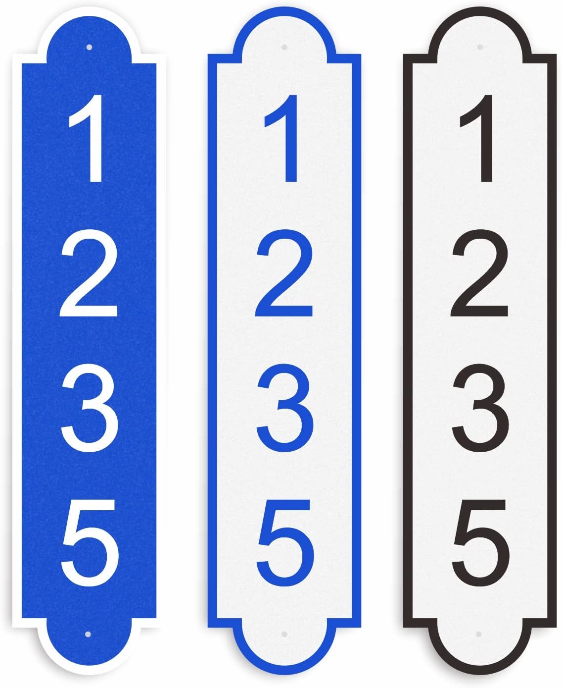 Reflective Address Plaques for House - 13.5" x 3" Customized House Numbers Sign for Mailbox, Store, Office, Outside, Aluminum Composite, Pre-drilled