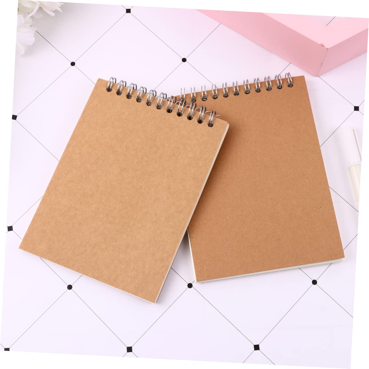 12 Stück A6 Kraft Notizbuch Spiralheft Braun Papier für Schule