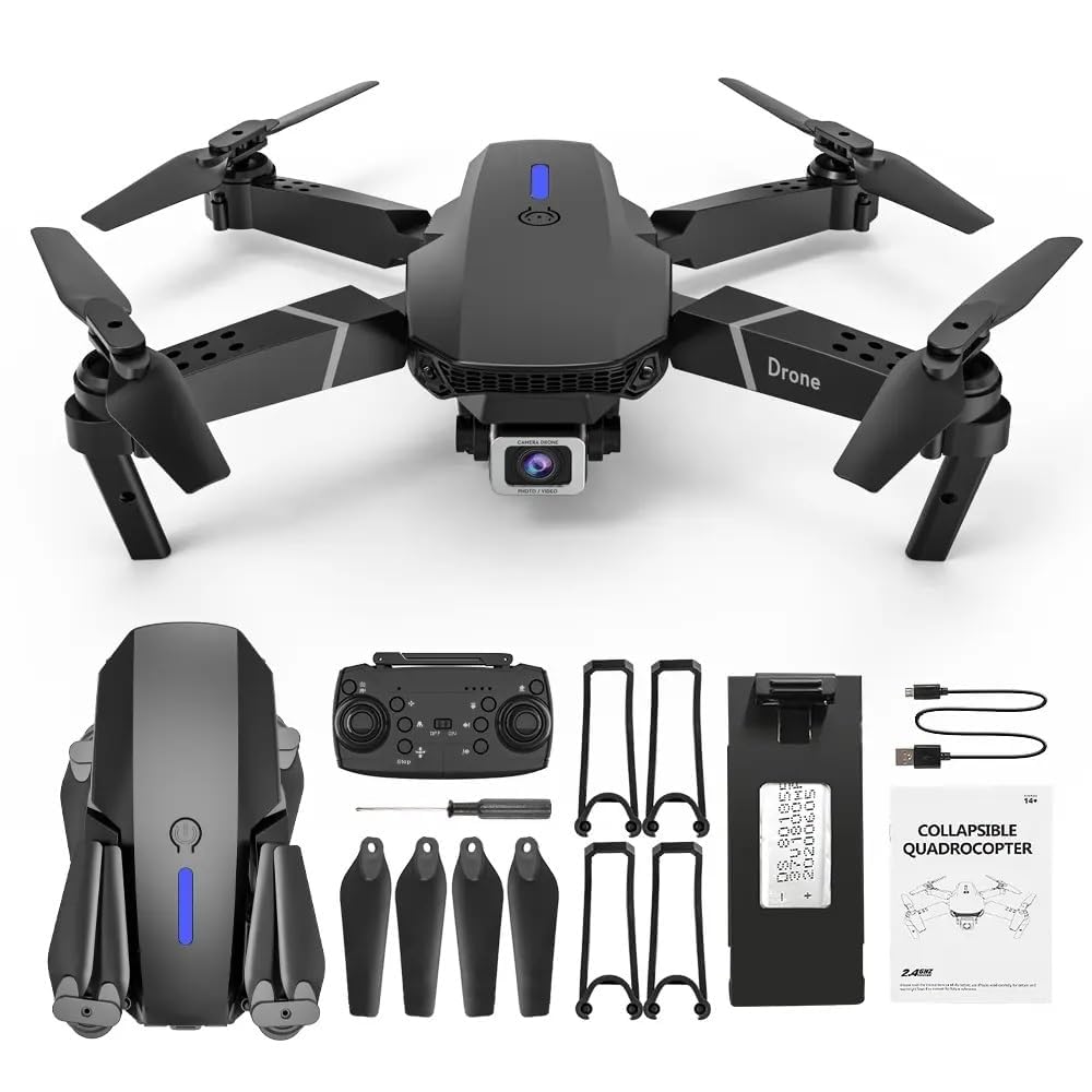 HomeFusion Drone-with-4K-Camera-WiFi-FPV-1080P-HD-Dual-Foldable-RC-Quadcopter-Altitude-Hold-Headless-Mode-Hight-Hold-Color-quadcopter-Drone-Utensils-Tools-40 (Multi) (B0D14R99S1) Amazon Price History, Amazon Price Tracker