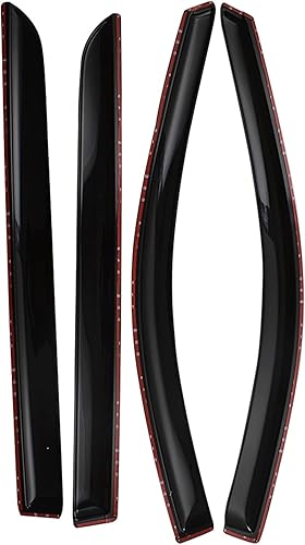 Miniatura 6 de Protectores de lluvia para ventana  Paquete de 4 deflectores de ventana lateral para ventanas de coche, montaje exterior, acrílico, protector de