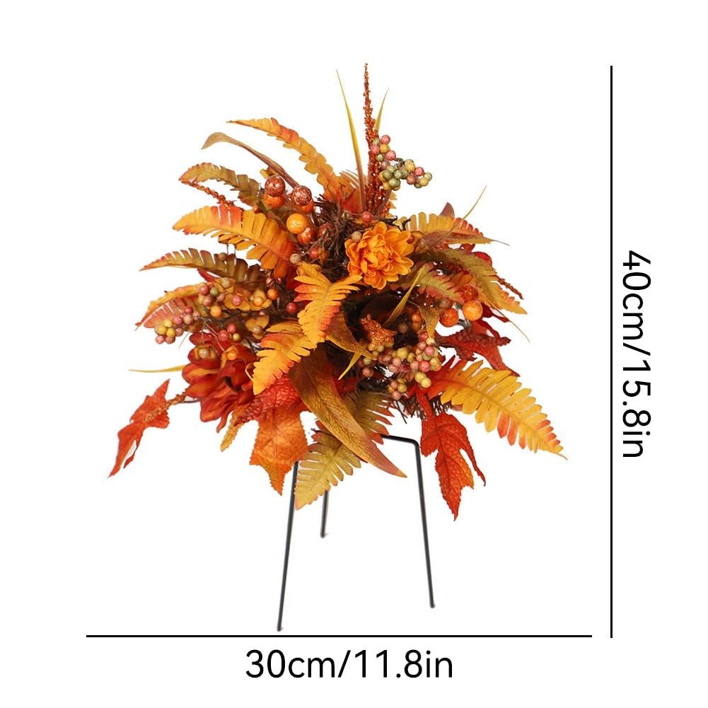 Arrangiamento da giardino con motivo floreale autunnale, 40,1 cm