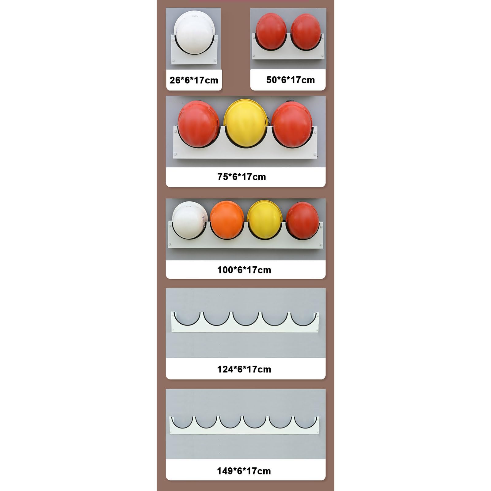 Soporte de Pared para Cascos, Colgador de Metal para Cascos de Seguridad en Taller o Obra, con Etiqueta de identificación y Gancho para Herramientas, Casco de c,Tool Hook Style-Single Grid