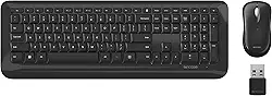 Incase Combo de teclado e mouse para desktop 850 – projetado pela Microsoft – conexão sem fio, rastreamento de precisão, criptografia AES sem fio de 128 bits, teclas de atalho do Windows, design