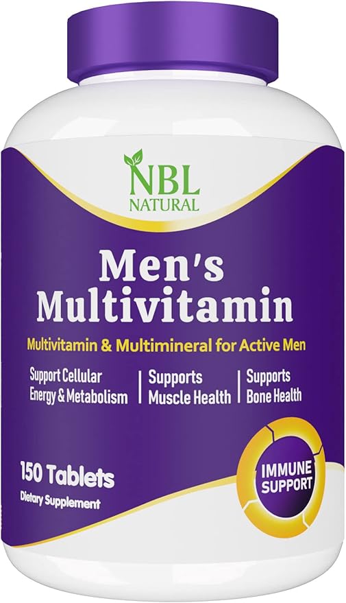 NBL Natural High Potency Multivitamins for Active Men, Muscle Health