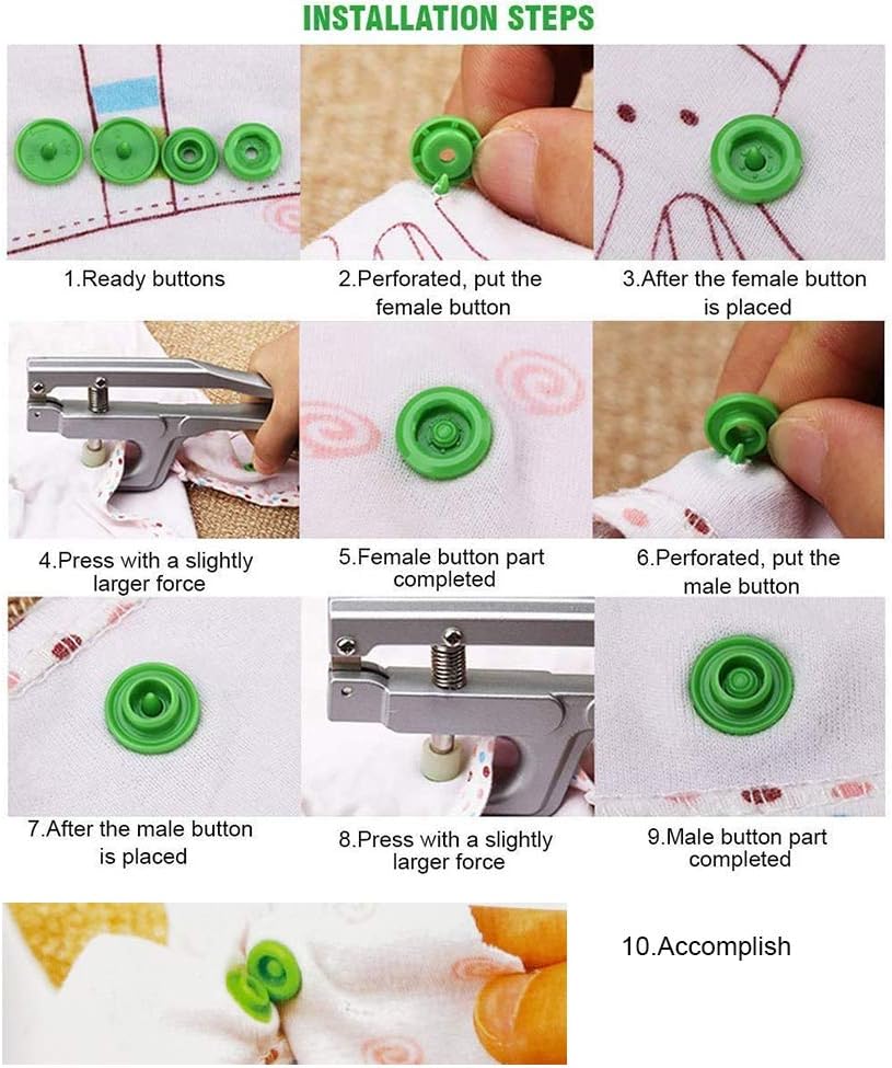 KAM Snaps Buttons and Snap Pliers Set, BetterJonny 420 Sets 14-Colors Starter Fasteners Kit Size 20 T5 KAM Snap Plastic Fasteners Punch Poppers Closures No-Sew Buttons for Crafts Clothing
