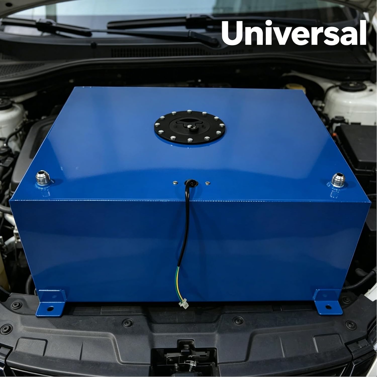 20 Gallon Fuel Cell Aluminum Fuel Tank 80L Universal Racing Street Drift Strip Fuel Gas Tank with Level Sensor - Blue
