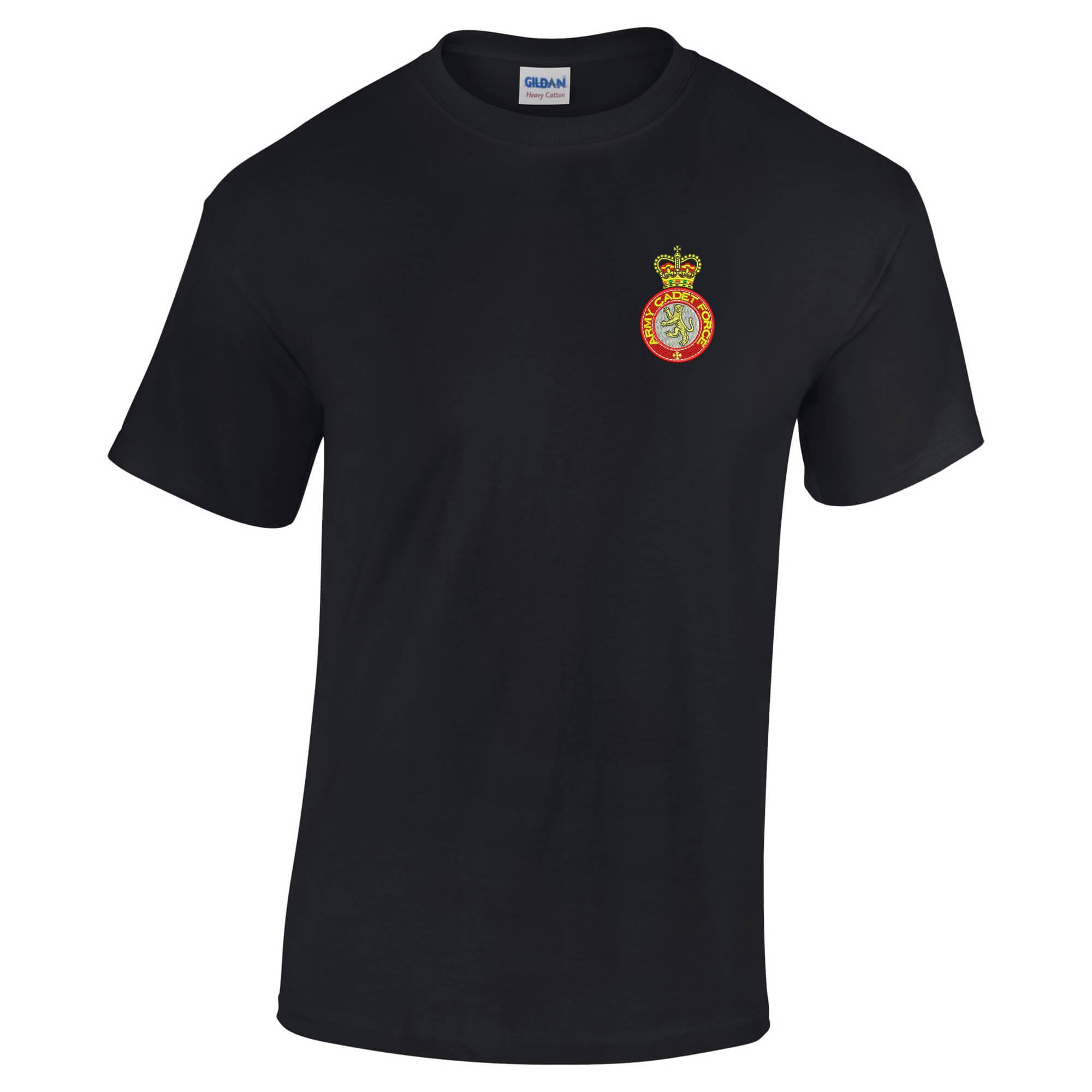 Pineapple Joe's Men's Black Army Cadet Force Embroidered T-Shirt - Medium