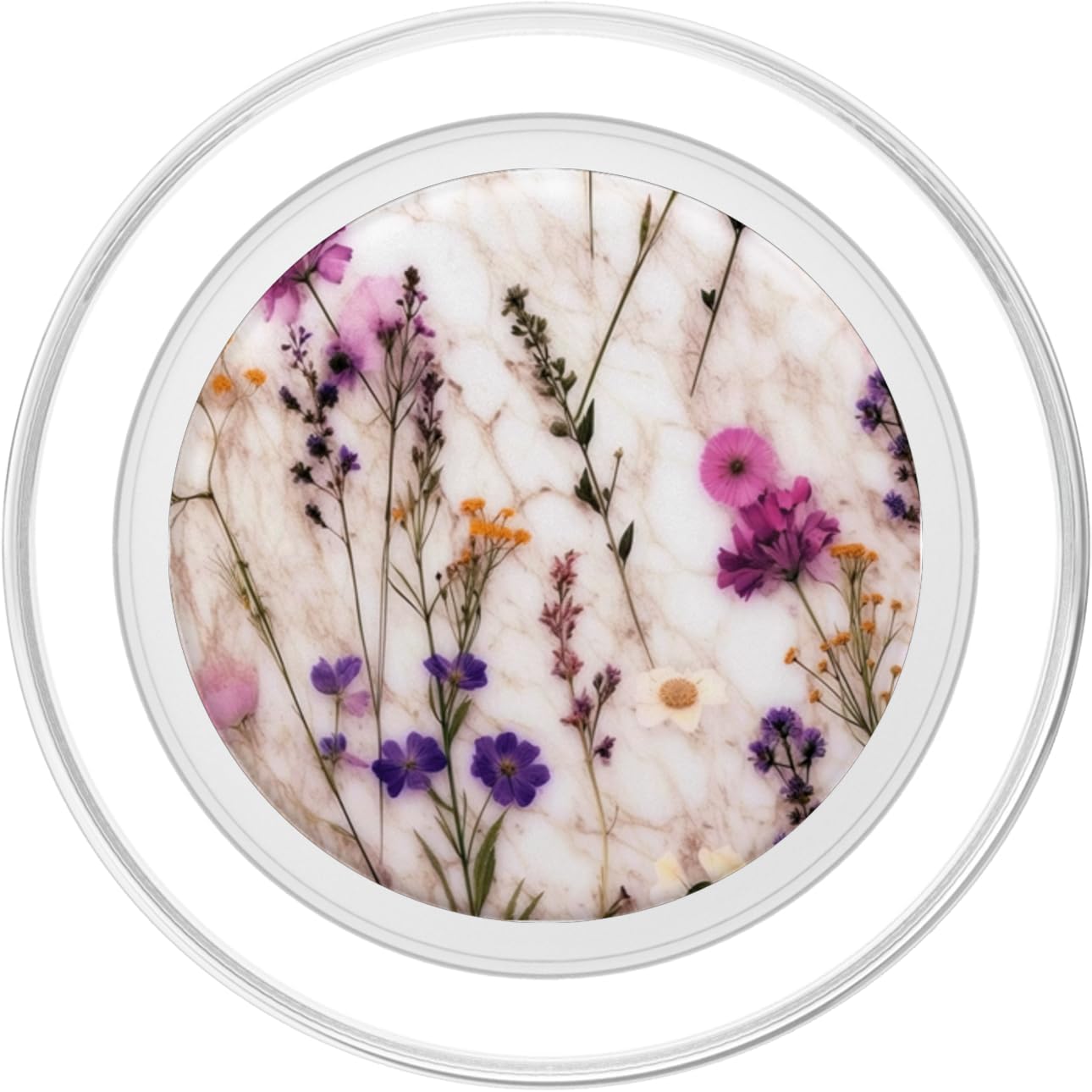 Mixed Wildflower Flower Bouquet Floral Pattern PopSockets MagSafe PopGrip for iPhone