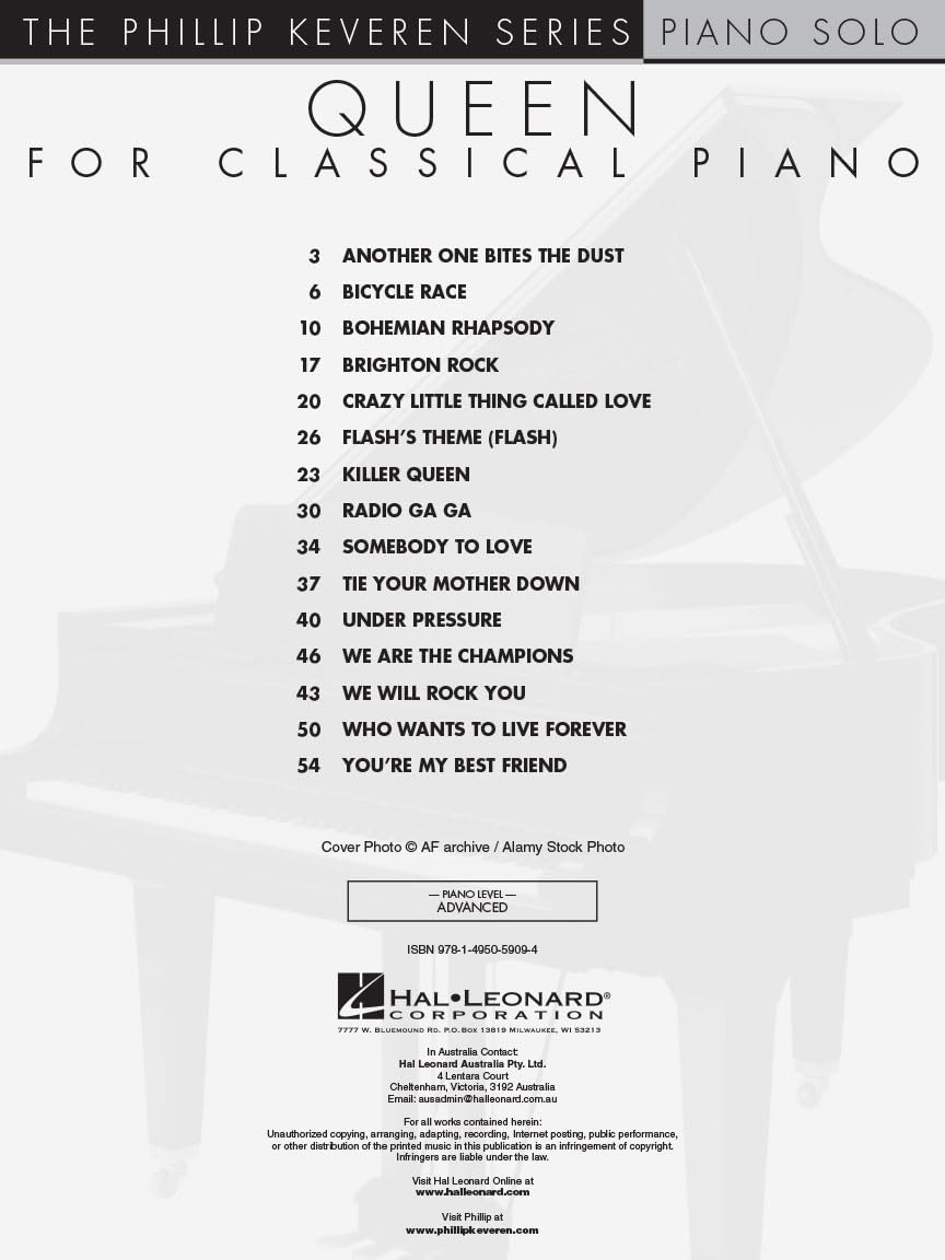 Queen Piano Solo: I grandi successi - Phillip Keveren Arrangiamenti classici | Livello intermedio