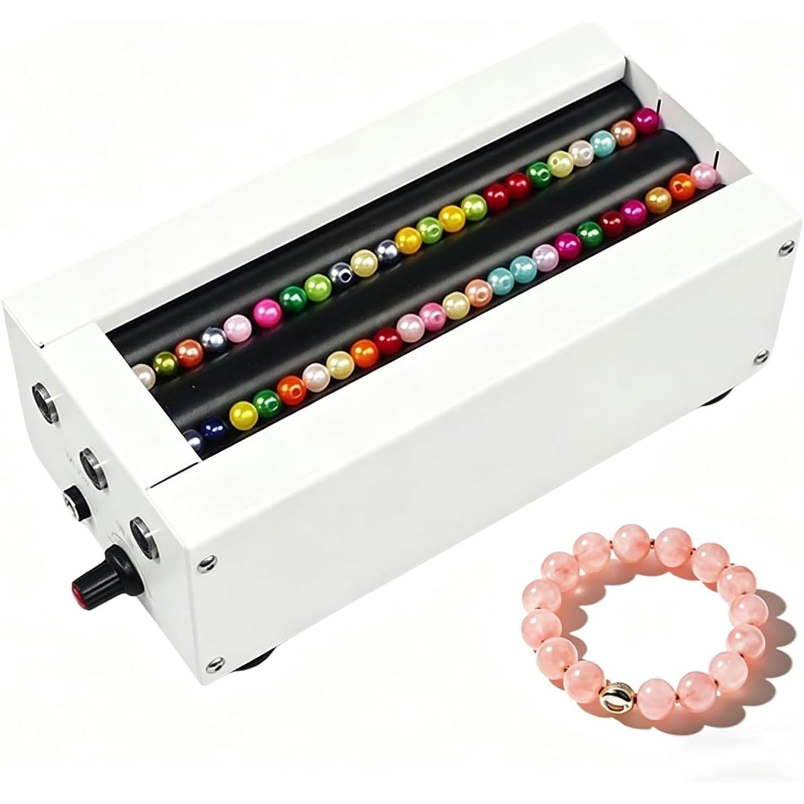 Eiwitany Automatic Bead Spinner & String Maker, Adjustable Speed, Thickened Needle, Perfect for Pearls, Gemstones & Jewelry Making (Double)